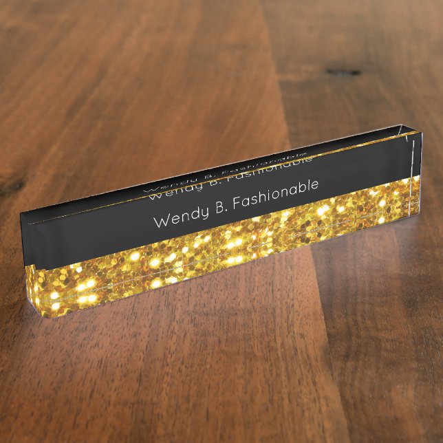 Classy Fashion Theme Desk Plaque Nameplate (Side)