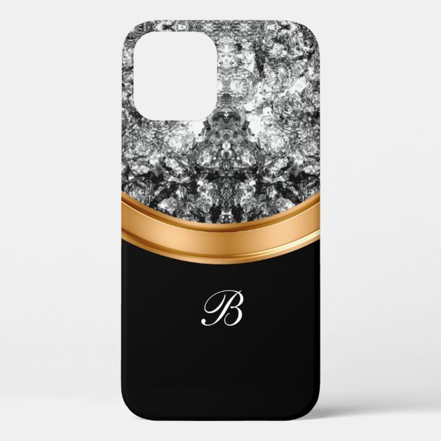 Classy Faux Crystal Bing Monogram Case-Mate iPhone Case (Back)