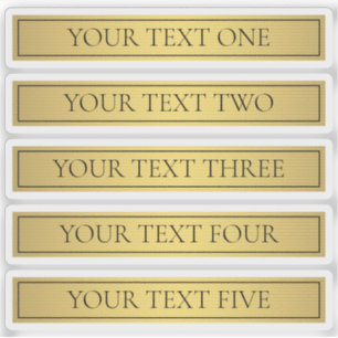 Classy Faux Gold with Black Text