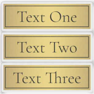 Classy Faux Gold with Black Text