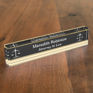 Classy Female Attorney Executive Desk Name Plates