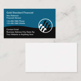 Classy Financial Advisor Logo Business Cards