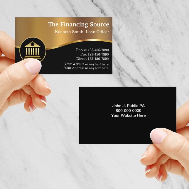 Classy Financial Services Business Card (Creator Uploaded)