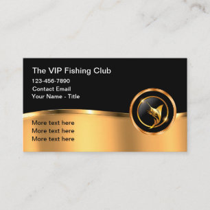 Classy Fishing And Boat Captain Business Card