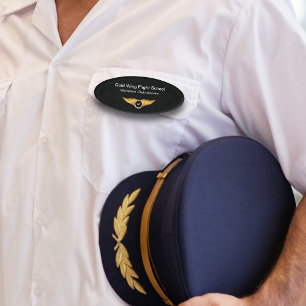 Classy Flight School Or Airline Staff Name Tag