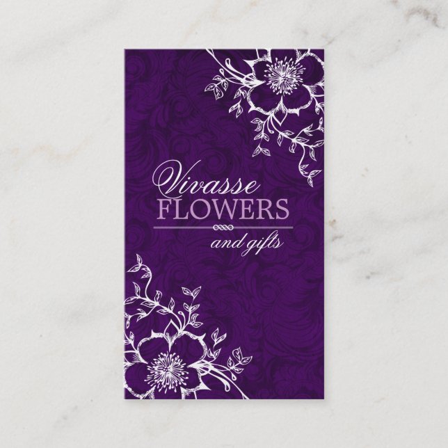 Classy Floral Business Cards (Front)