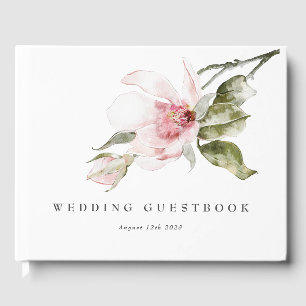 Classy Floral Elegant Wedding Guest Book