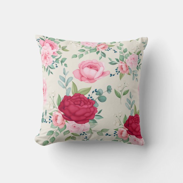 Classy Floral Pattern Cushion (Front)
