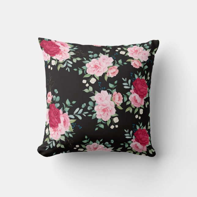 Classy Floral Pattern Cushion (Front)