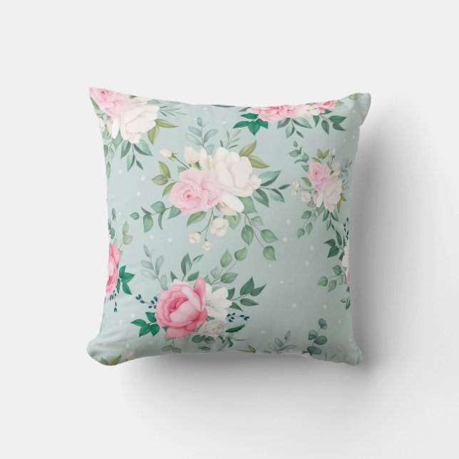 Classy Floral Pattern Cushion (Front)