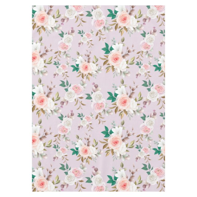 Classy Floral Pattern Tablecloth (Front)