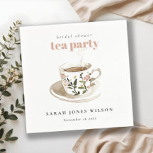 Classy Floral Tea Cup Bridal Shower Tea Party 
