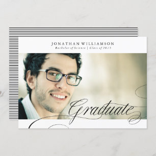 Classy Formal Elegant Script Graduate Announcement