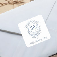 Classy French Victorian Blue 50th Birthday Party