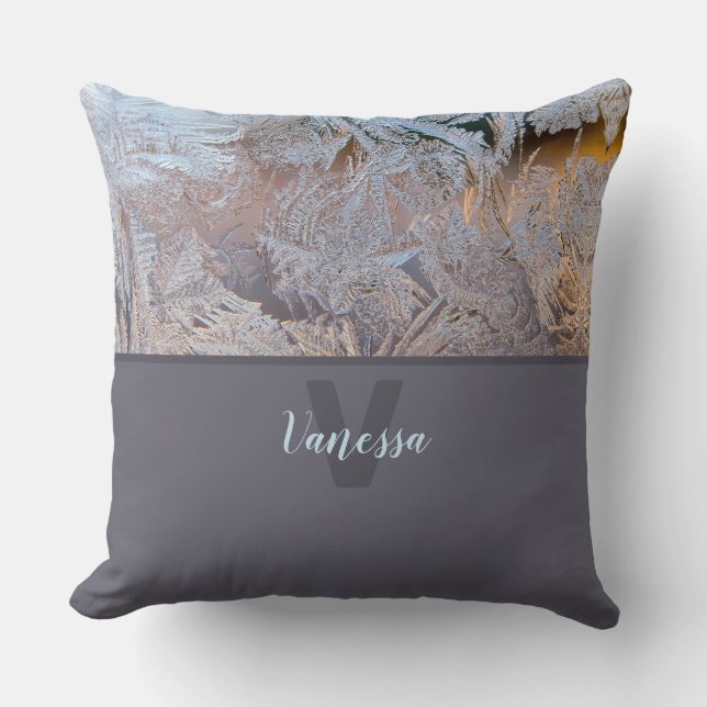 Classy Frosted Throw Pillow (Front)
