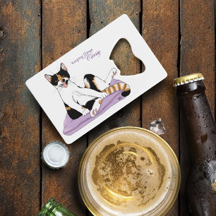 Classy Funny Calico Cat Purple