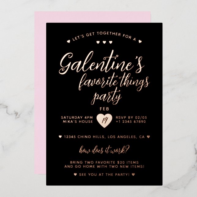 Classy Galentine's Favorite Things Party  (Front/Back)
