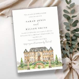 Classy Garden Chateau Manor Couples Shower Invite