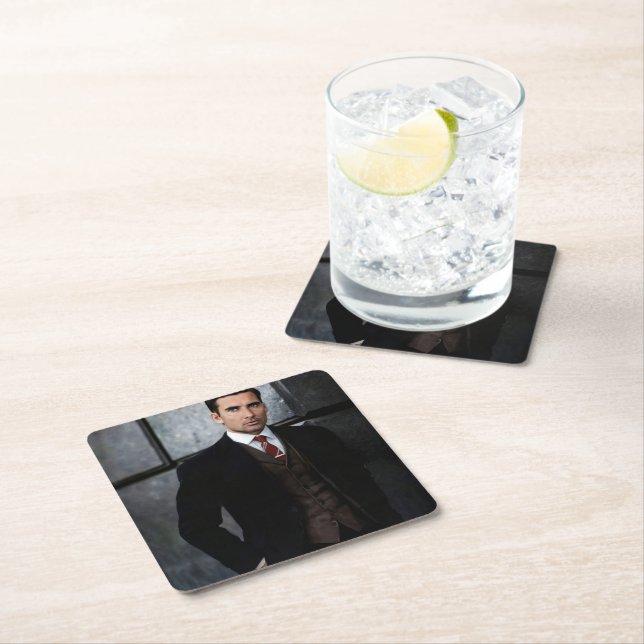 Classy Gentleman paper coaster (Insitu)