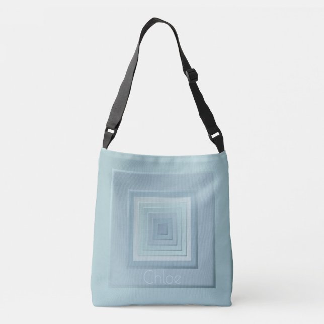 Classy Geometric Squares Crossbody Bag (Back)