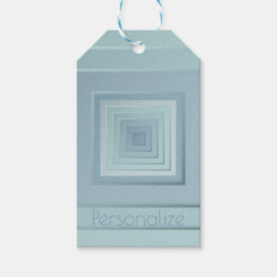 Classy Geometric Squares Gift Tags