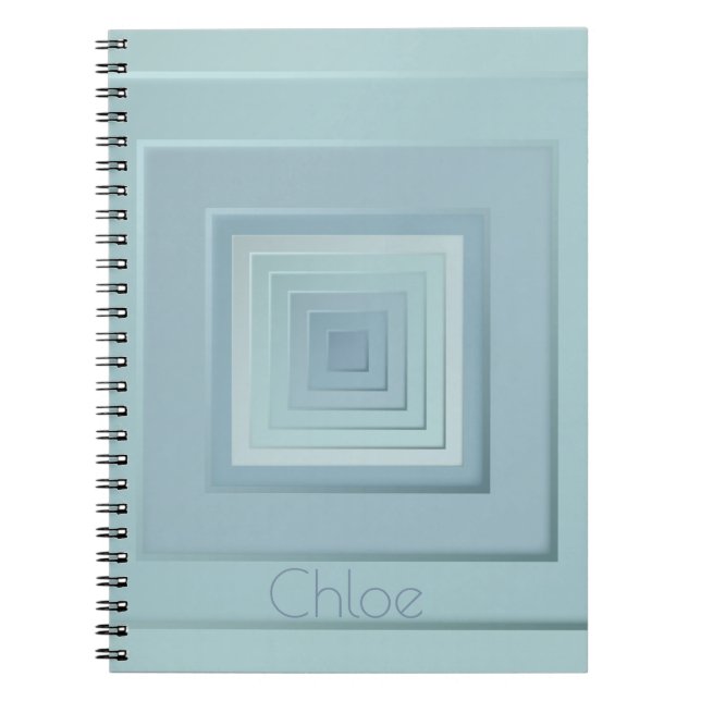 Classy Geometric Squares Notebook (Front)