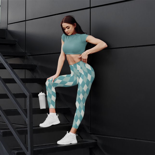 Classy Girl Green Chequered Workout Women Leggings (Creator Uploaded)