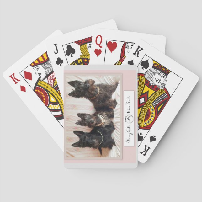 Classy Girls Wear Pearls Playing Cards (Back)