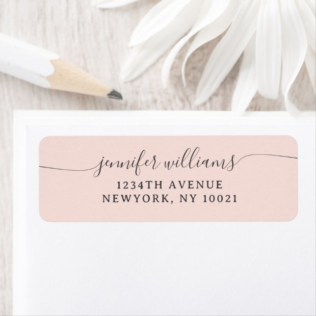 Classy Girly Elegant Minimalist Blush Pink Script (Insitu)
