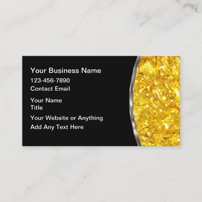 Classy Glitzy Business Cards Design (Front)