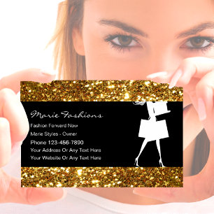 Classy Glitzy Fashion Business Cards