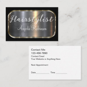 Classy Glitzy Hairstylist Beauty Business Cards 