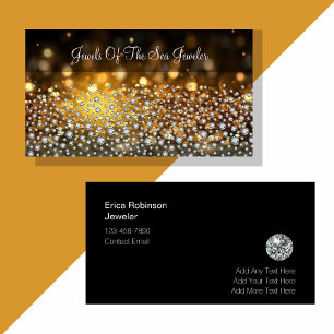 Classy Glitzy Jeweller Theme Business Cards