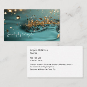 Classy Glitzy Jewellery Designer Business Card