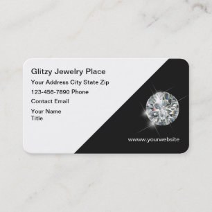 Classy Glitzy Jewellery Theme Business Card