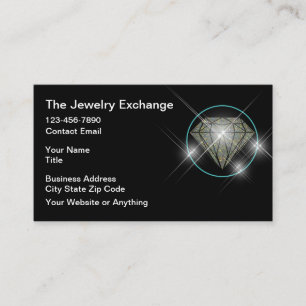 Classy Glitzy Jewelry Store Bling Business Cards