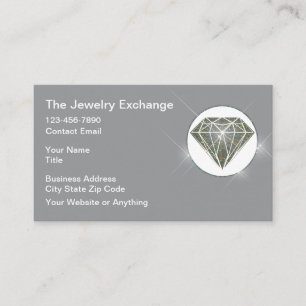 Classy Glitzy Jewelry Store Bling Business Cards