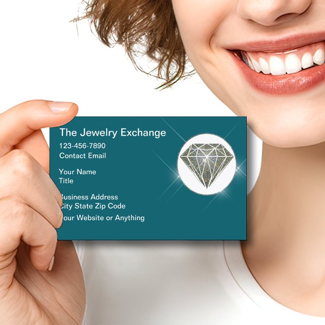 Classy Glitzy Jewelry Store Bling Business Cards (Creator Uploaded)