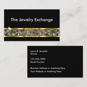 Classy Glitzy Modern Jewellery Business Cards