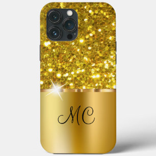 Classy Glitzy Monogram iPhone 13 Pro Max Case