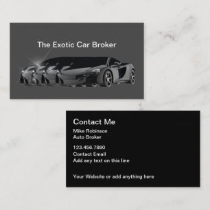 Classy Glossy Exotic Auto Broker Business Card