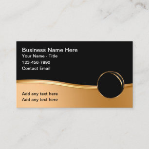 Classy Glossy Modern Business Gold Tone  Card