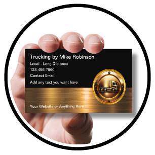 Classy Glossy Trucking Driver Business Cards