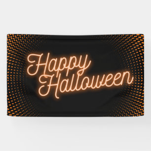 Classy Glowing Happy Halloween Banner