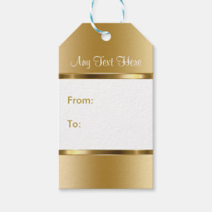 Classy Gold And White Gift Tags