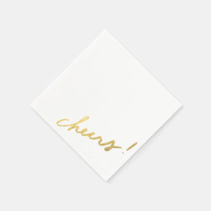 Classy Gold Cheers Napkin