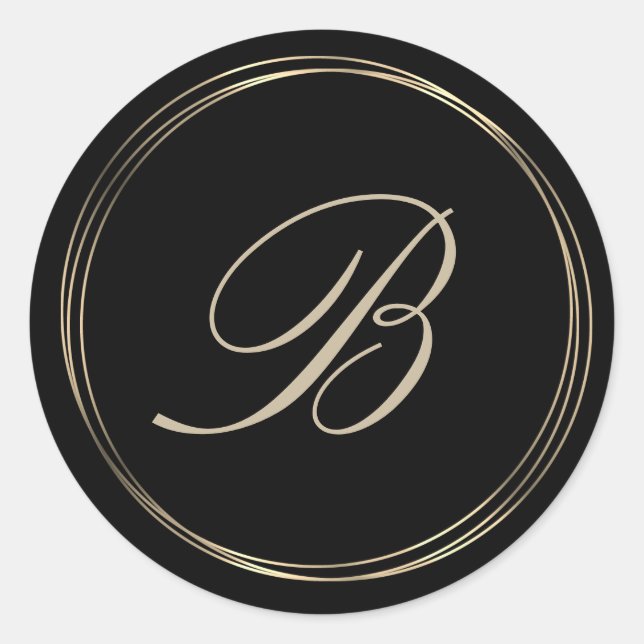 Classy Gold Circles Large Classic Round Sticker (Front)