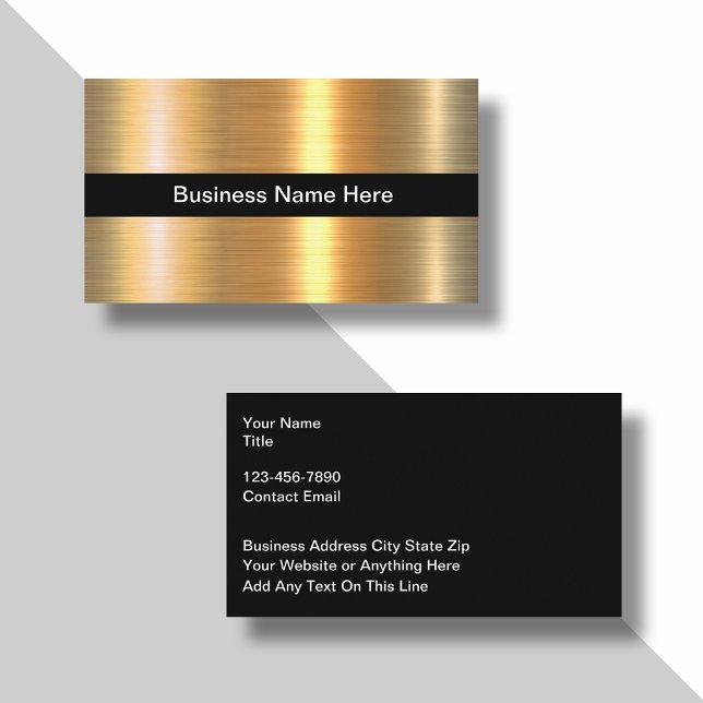 Classy Gold Foil Look Business Cards Design (Creator Uploaded)