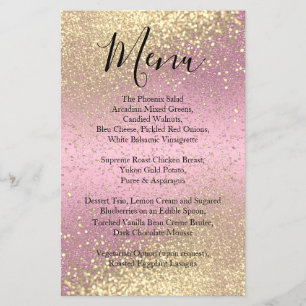 Classy Gold Glitter and  Pink - Menu