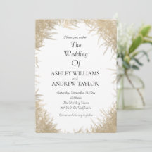 Classy Gold Grass Elegant White Wedding